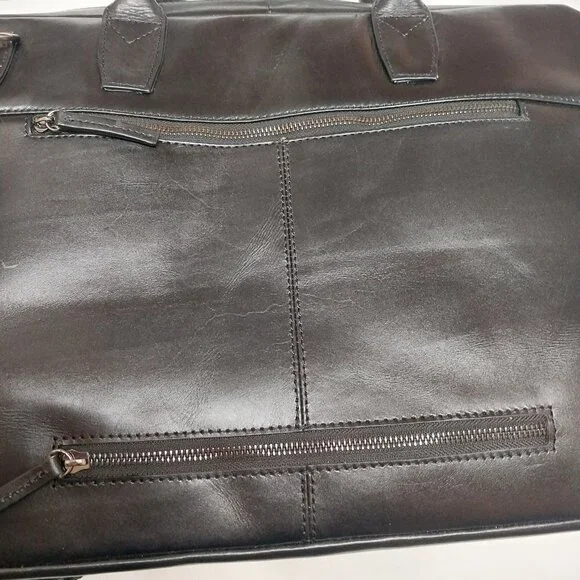 Sid & Vain Laptop bag BOSTON smooth leather black
